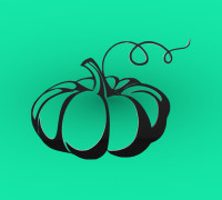 Decorative mural, pumpkin 3D model