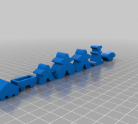 Carcassonne Meeples 3D model