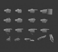 UPSCALED hands 3D model