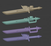 Power Sword variants 3D model