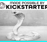 Snake - Action Pose - Tabletop Miniature 3D model