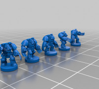 Indomitable Terminator Close Combat Squads (Basic) - 6-8mm (Remix) 3D model