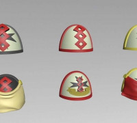 Space Templars - Medic shoulder pads 3D model