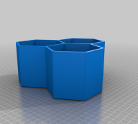 Hex Shelves with Monstera Leaf Patterns 3D model