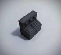28mm Computer Console SciFi Terrain 3D model