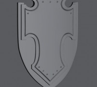 Space Knights Shields - Blank [pre-supported] 3D model