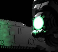 Magnetized Armored Bear Walking Tree Cutter 3D model