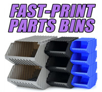 Fast-Print Stackable Parts Bins / Storage Boxes 3D model