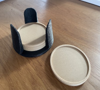 Coasters with holder 3D model