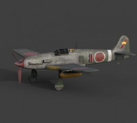 Aircraft kawaski 3D model