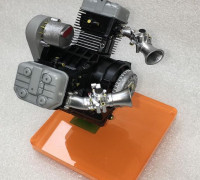 Moto Guzzi engine motorcycle 3D model
