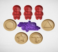Set squid game x8 3D model