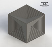 Decorative Step Cube Paper Weight 3D model