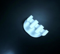 Small Cable Holder (3 Cables) 3D model