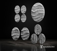 Decorative Bases Wavy sand Set 3D model