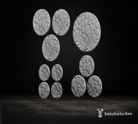 Decorative Bases Flat Stone Set 3D model