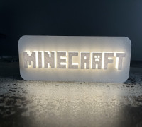 MINECRAFT Logo Lamp 3D model