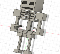 removable Minecraft skeleton 3D model