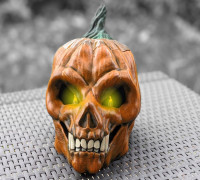 Scary Pumpkin King Lantern 3D model