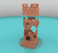 Floating Castle for Aquarium 3D model