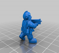 Space Dwarfs with Bolters 3D model