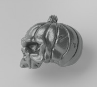 Pumpkin Skull Halloween 3D model