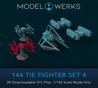 1/144 SCale Tie Fighter Set 4 3D model