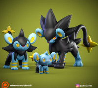 shinx evolutions 3D model