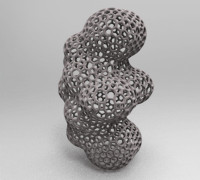 voronoi buble 6 bubbles 3D model