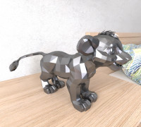 Simba Lion Lowpoly 3D model