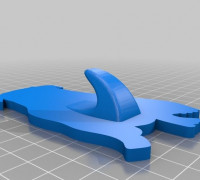 Pug wall hanger - version 2 3D model