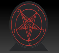 Baphomet Multicolour Lamp 3D model