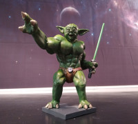Buff Yoda 3D model
