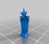 Star-trophy on podest 3D model