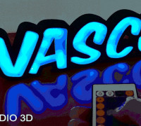 LED LAMP WITH NAME - FREE VERSION - TRY 3D model