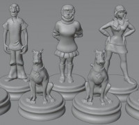 Scooby Doo Chess Set 3D model