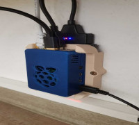 Raspberry Pi4 Case wall mount with SSD bay 3D model