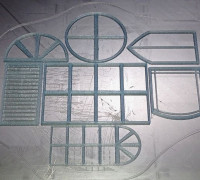 gridded windows 3D model