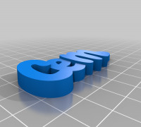  Text - Name Keyring / Keyfob 3D model