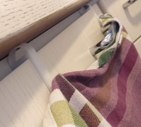 Kitchen Towel Hook / Customizable / with Clamping-Spring 3D model