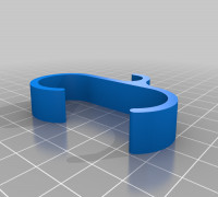 My Customized Bathroom Radiator Hook (rounded) 3D model