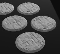 60mm Stone Brick Bases 3D model