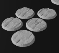32mm Stone Brick Bases 3D model
