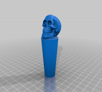 Skull Beer Tap Handle 3D model