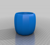 My Customized Cache Pot Polygonal, Elliptical Side, Parametric 3D model