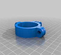 1.75" Fully parametric Gopro pipe mount 3D model