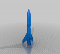 V4 "Customisable Modular Model Rocket" by "axford' 3D model