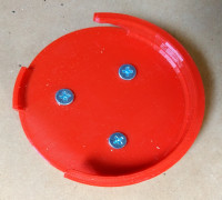 Recordable button mounting clip 3D model