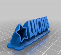 My Customized Sweeping 2-line name plate (text) 3D model