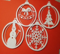 Christmas tree ornaments 3D model